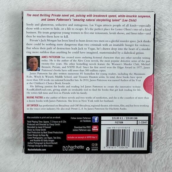 Private Vegas Audio CD By James Patterson & Maxine Paetro 6 Disc - Picture 2 of 3